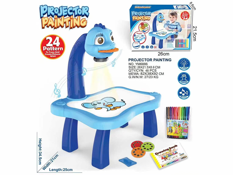 Projection Painting Table With Light And Music
