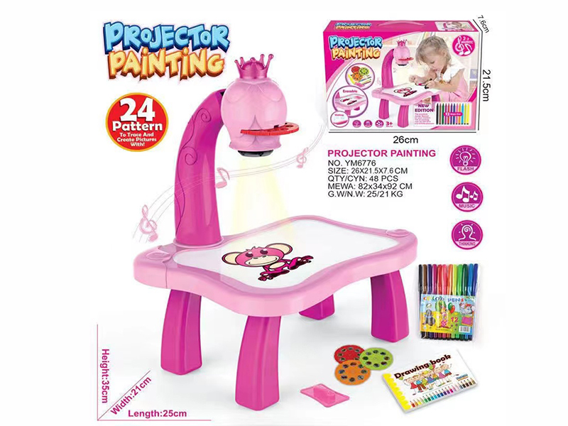 Projection Painting Table With Light And Music