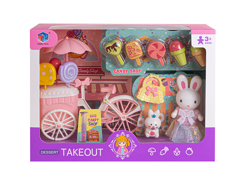 Cute Rabbit Dessert Takeout Set