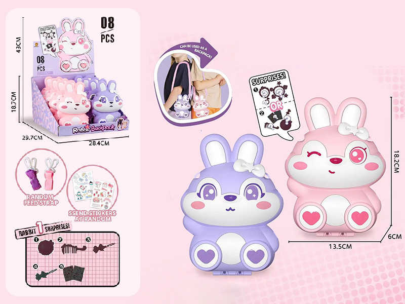 Adornment Toys Rabbit Backpack 8pcs