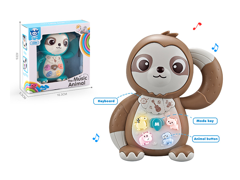 Cartoon Sloth Electronic Organ