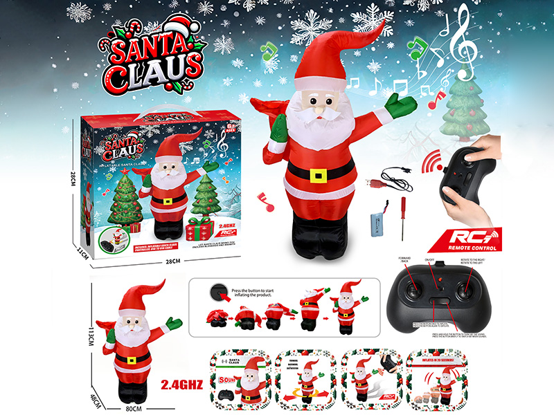 2.4G Remote Control Inflatable Santa Claus With Music
