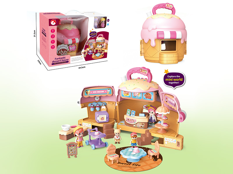 Fantastic Dessert House Mini Scene Play House(Lights And Music)