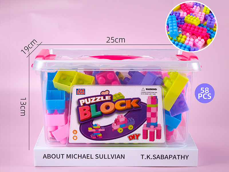Girl Series Building Blocks (Medium Particle, 450g, 58PCS)