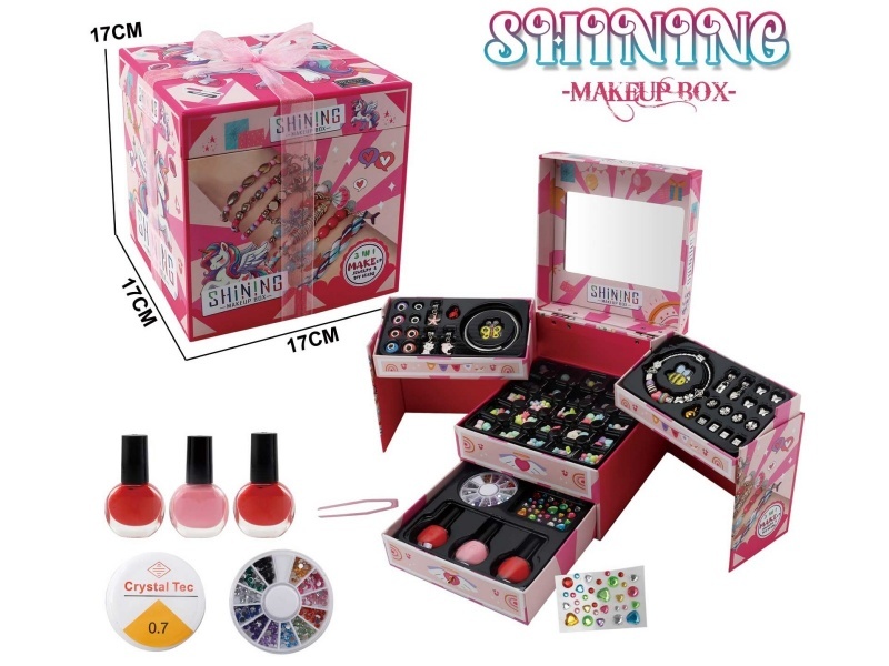 Craft Box Makeup Beaded Jewelry Set