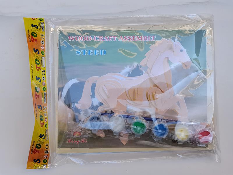 3D Wooden Puzzle DIY Color Drawing Toy