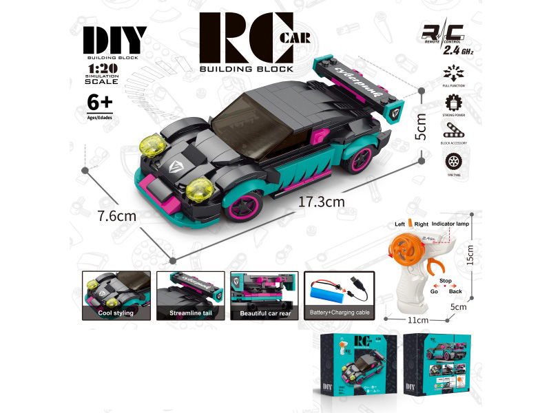 1:20 R/C Porsche Building Blocks Car 265PCS