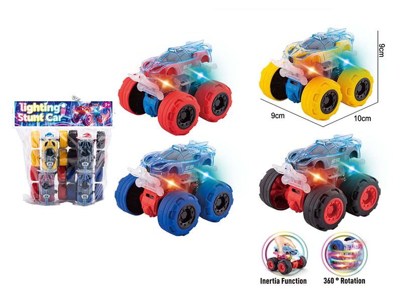 Dual Friction Stunt Off-Road Racing Car With Lights 4pcs