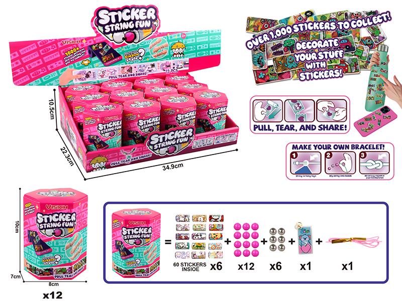 Sticker Bracelet(60 Stickers)12PCS