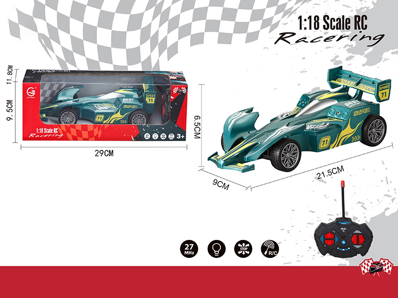 1:18 4CH R/C Racing Car With Lights