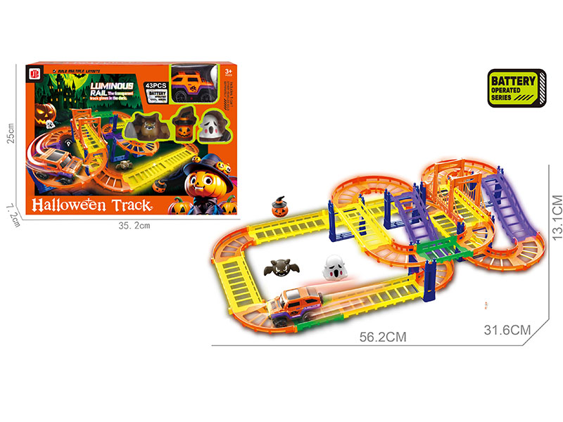 Electric Halloween Glow In The Dark Track Toys