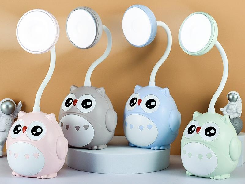 Cute Owl Pen Holder LED Desk Lamp