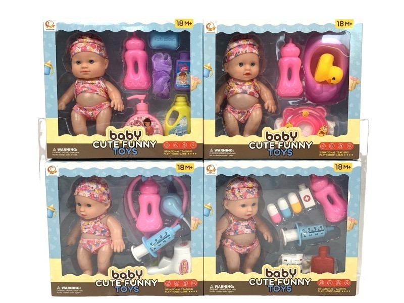 Four Mixed Sets Of 8-Inch Plush Toys With Ic
