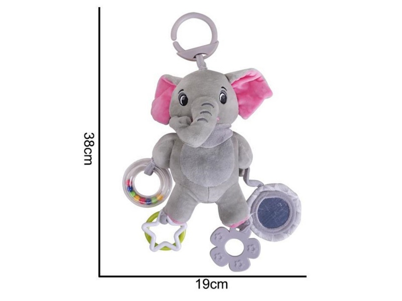 Plush Red-Eared Elephant Large Pendant Baby Soothing Plush Animal Toy