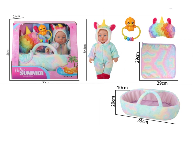 12-Inch Non-Ic Rubber Hand Blow-Out Bathtub Accessories With Unicorn Feet For Sleeping Baskets