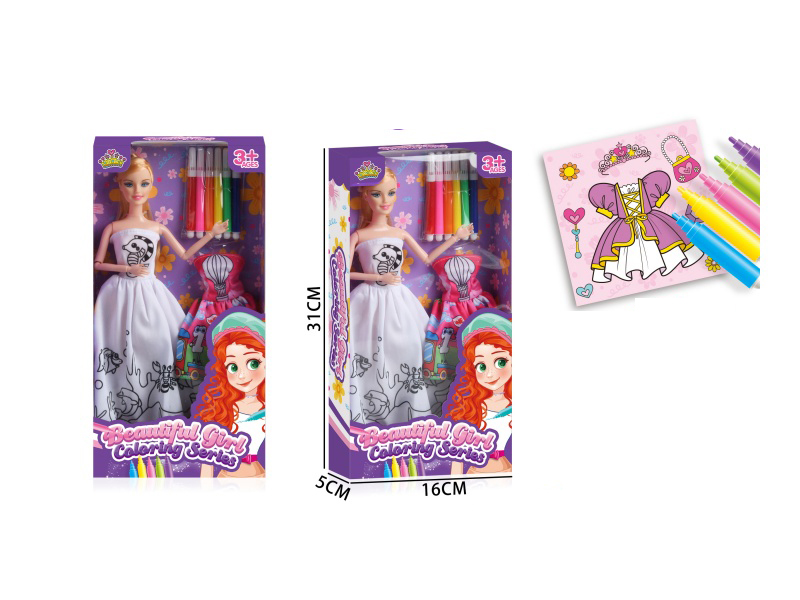 Diy Colored Graffiti Clothes Doll