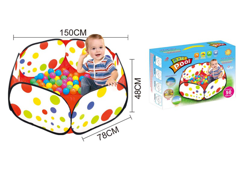 1.5-Meter Kids Ball Pool +50 6-CM Ocean Ball