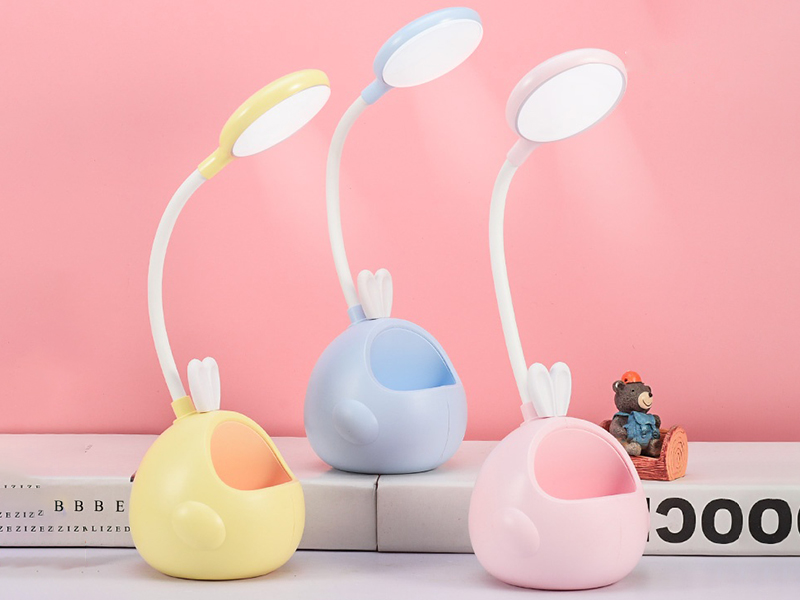 Cute Rabbit Pen Holder LED Desk Lamp