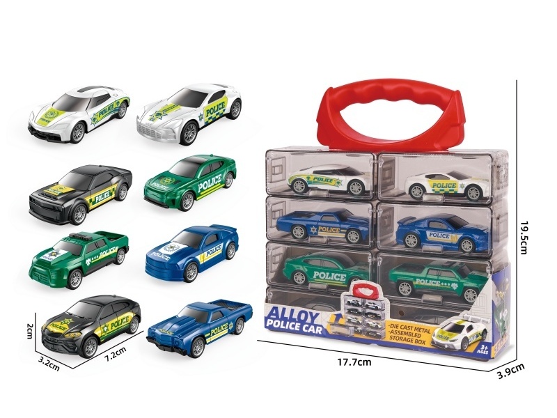 1:64 Force Alloy Police Car (8 Pieces)
