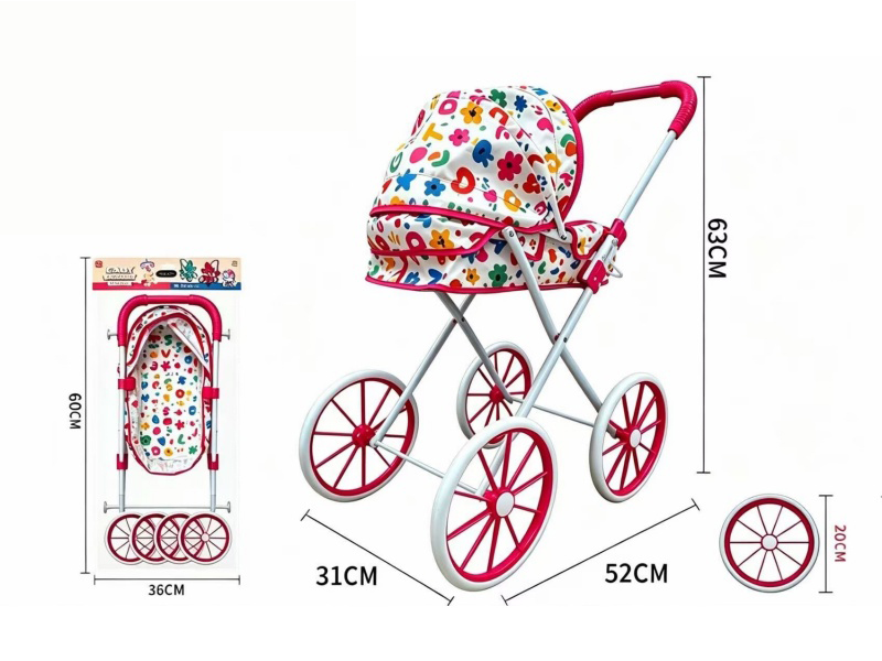 Thick Cloth Iron Stroller Toy(Medium Wheel)