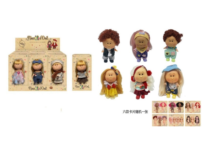 1:1 Fashion 18Cm Full Vinyl Spanish Mia Potato Doll With Card, 6 Styles, 6Pc
