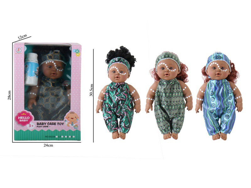 12-Inch Ic-Free Full-Body Rubber (Without Male Or Female Features) Indian Black Girl Three Models