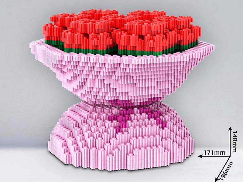 Rose Bouquet Building Blocks 5733+pcs