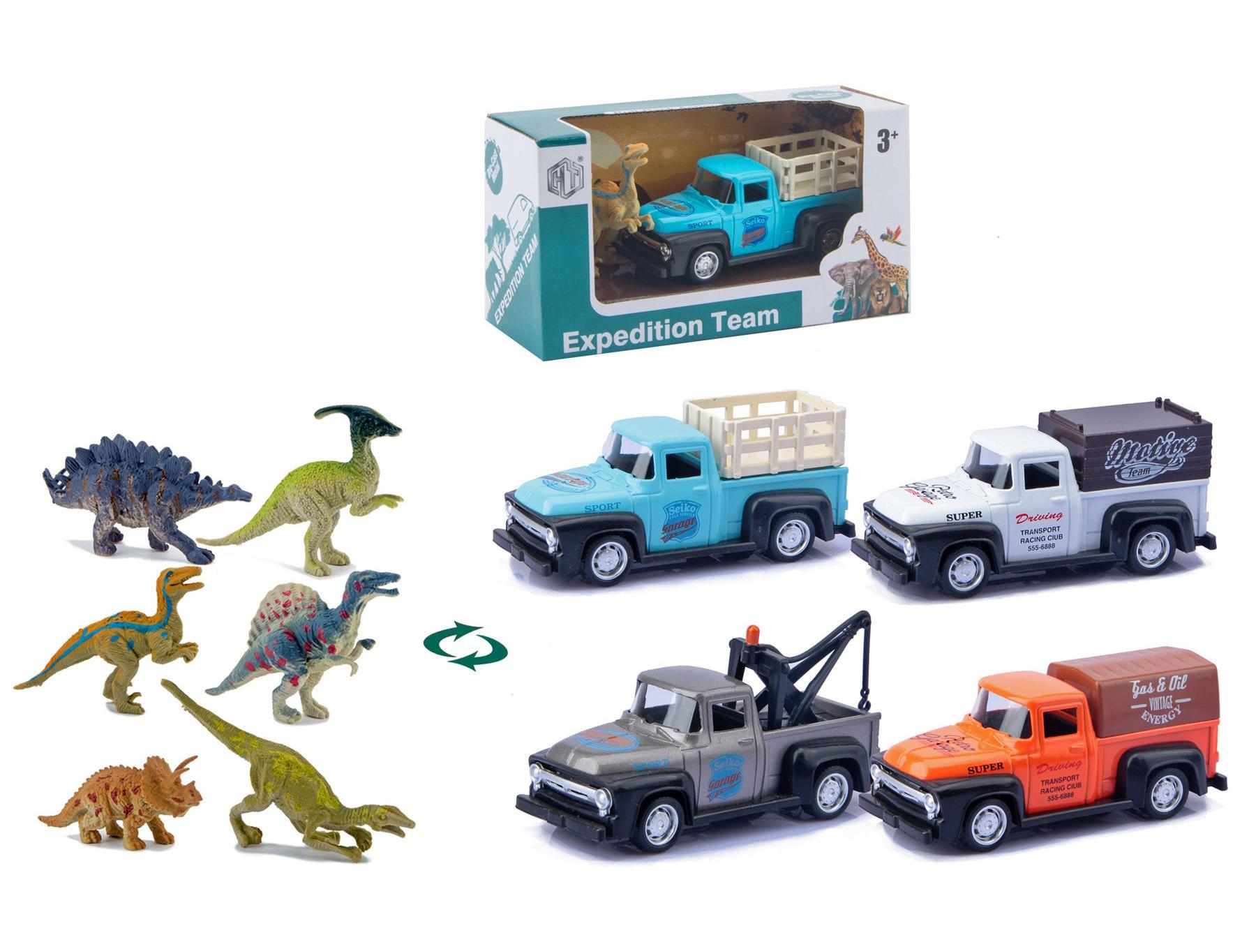 Dinosaur + Alloy Rebound Ford Pickup Truck