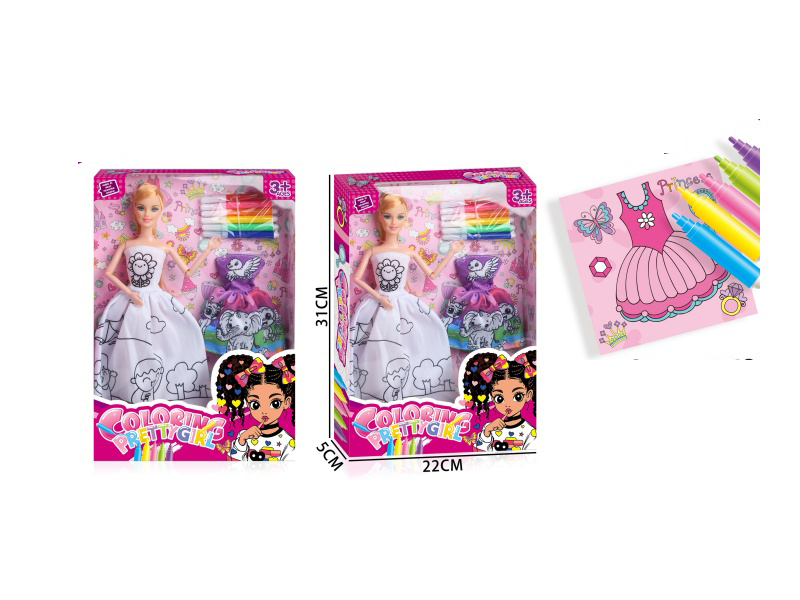 Diy Colored Graffiti Clothes Doll