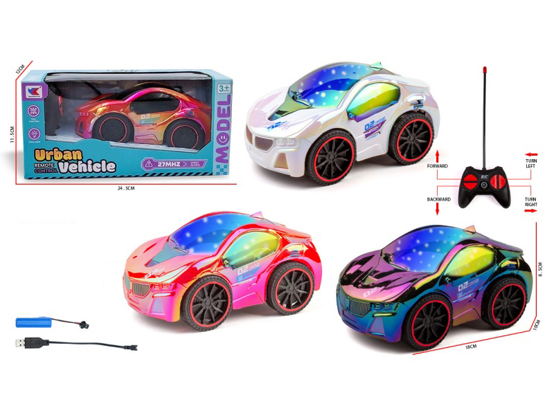 Q-Version 1:20 4CH Horse Racing Car With 3D Lighting And Power Pack