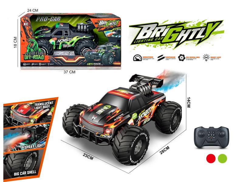 2.4G True Four-Wheel Drive Off-Road Spray Stunt Vehicle