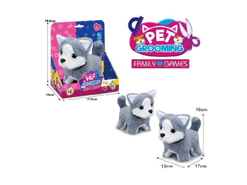 B/O Plush Husky Dog (One Color)