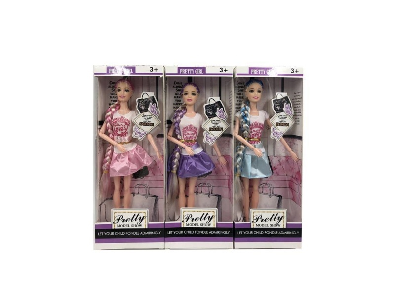 11-Inch Solid And Fashionable Two-Color Braided Doll