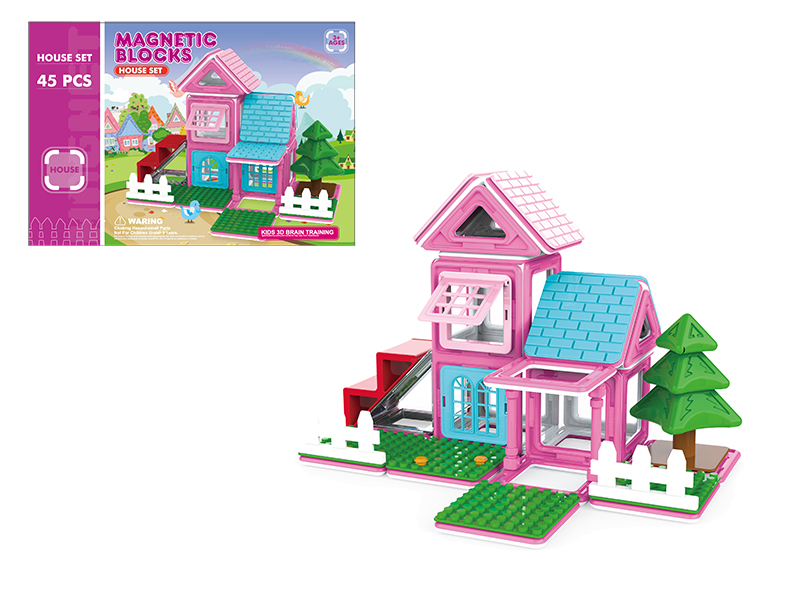 Girl Series House Magnetic Building Blocks 45pcs