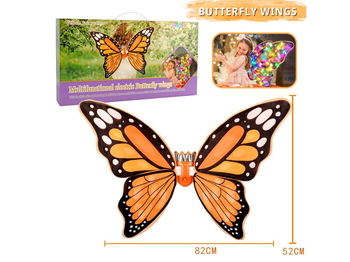 Orange Fabric Handmade Butterfly Wings
