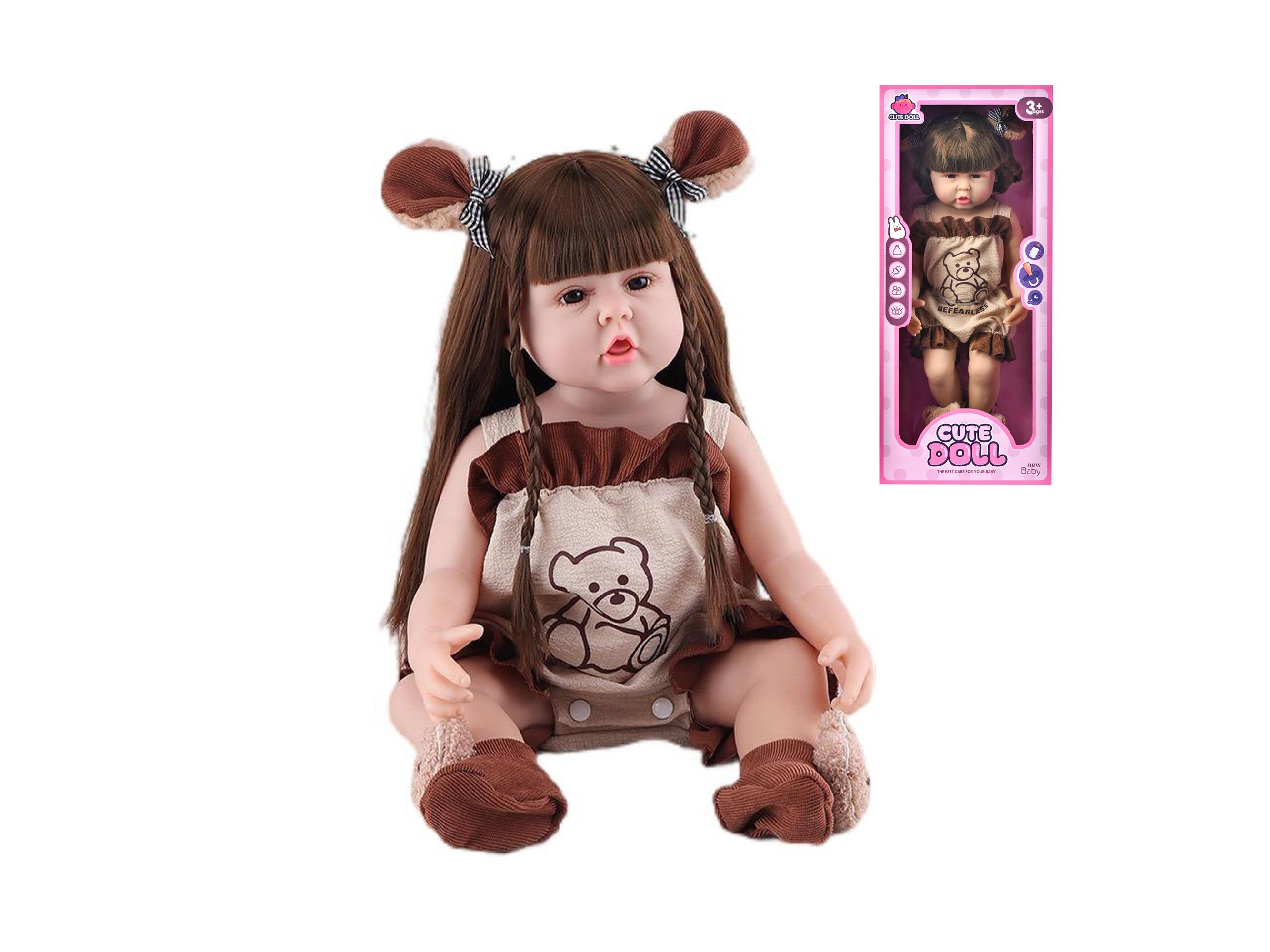 60Cm Reborn Doll, 22-Inch Simulated Baby, Soft Rubber, Fully Lined