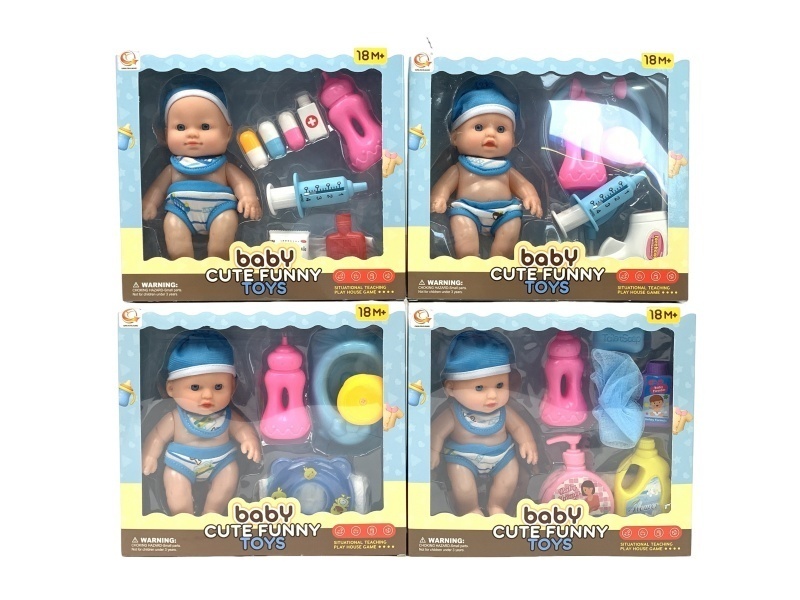 Four Mixed Sets Of 8-Inch Plush Toys With Ic