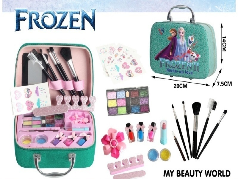 Ice And Snow Makeup Handbag (With Glossy Powder Printing Pattern)