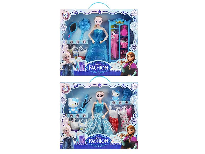 11.5" 9 Joint Frozen Princess Doll Set