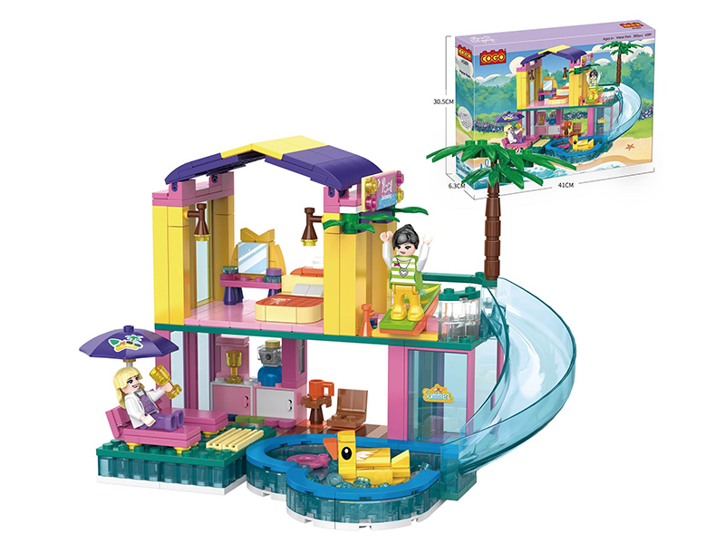 Girl Series Building Blocks - Resort Pool Villa 390pcs