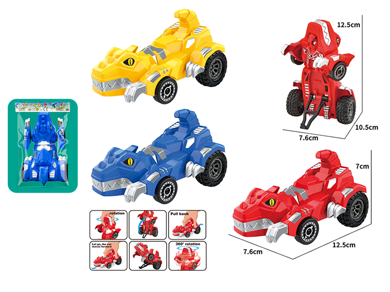 Pull Back Stunt Deformation Dinosaur Car 1pcs