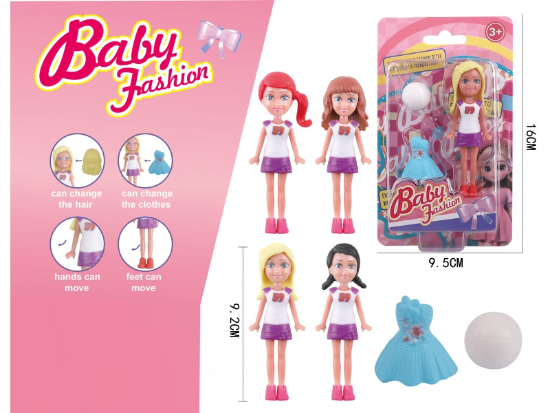 3.5-Inch Dress-Up Volleyball Dolls