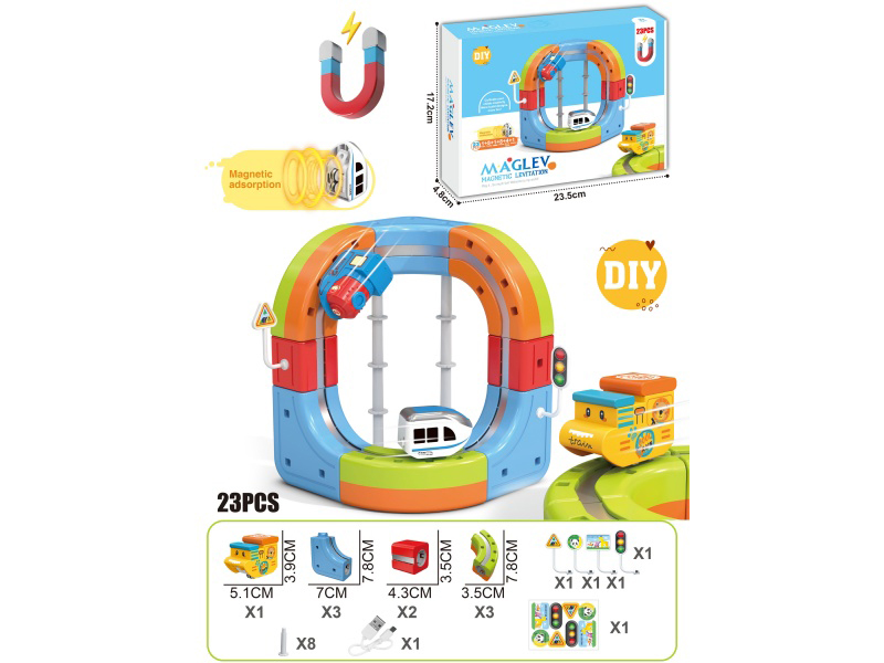 DIY Magnetic Levitation Track Toys 23pcs
