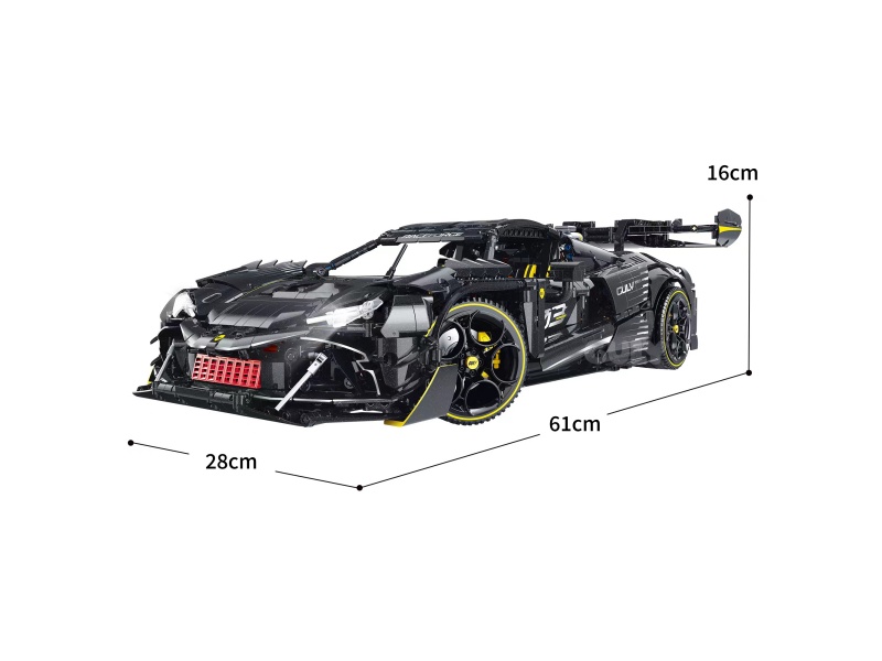 Building Blocks: 1:8 Supercar Series - Ferreira 296 (Electroplated Limited Edition)
