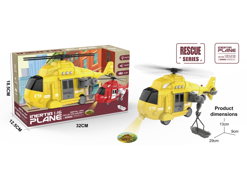 1:16 Friction Engineering Helicopter With Sound And Lights, Projection