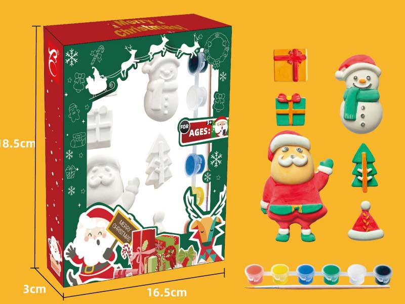 A Plaster Painted Santa Claus Suit