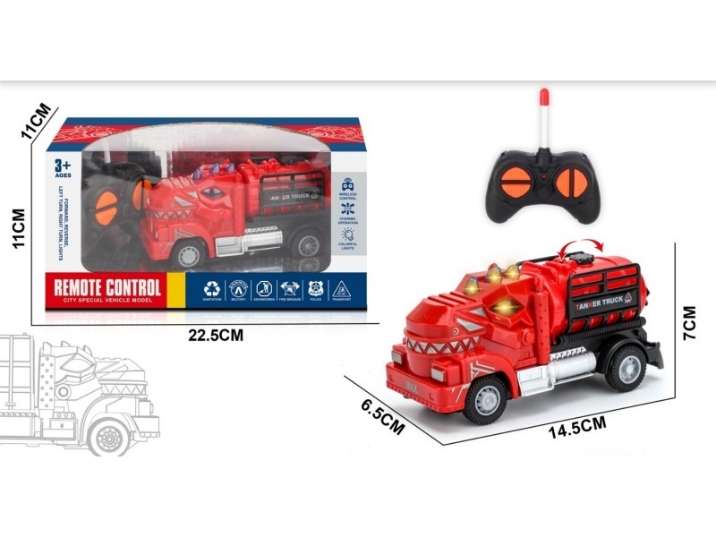 Four-Channel Tyrannosaurus Rex Remote-Controlled Water Tank Fire Engine