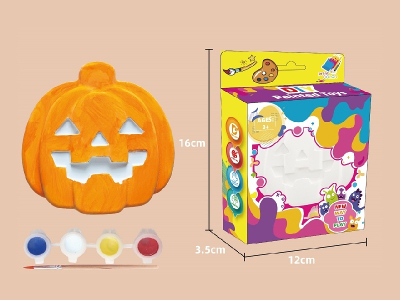 Plaster Painting - Halloween Pumpkin