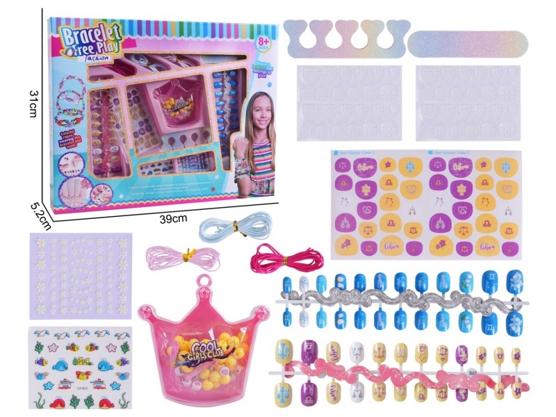 Diy Nail Beaded Storage Box Set