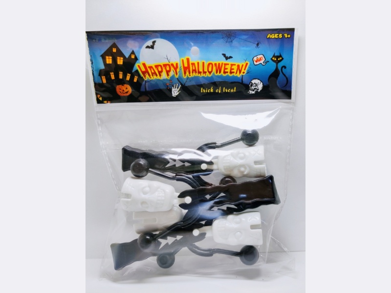 Halloween Ghost Face Rattle, 4Pcs